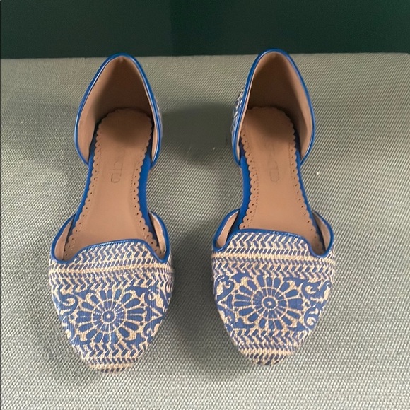 Y2K blue  and Cream D’orsey  mandala shoes - Picture 1 of 7